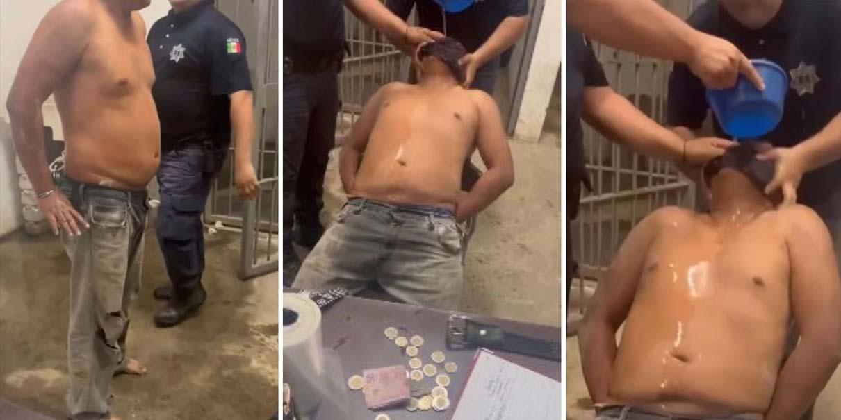 Así policías de Colima torturan a un detenido dentro de comandancia