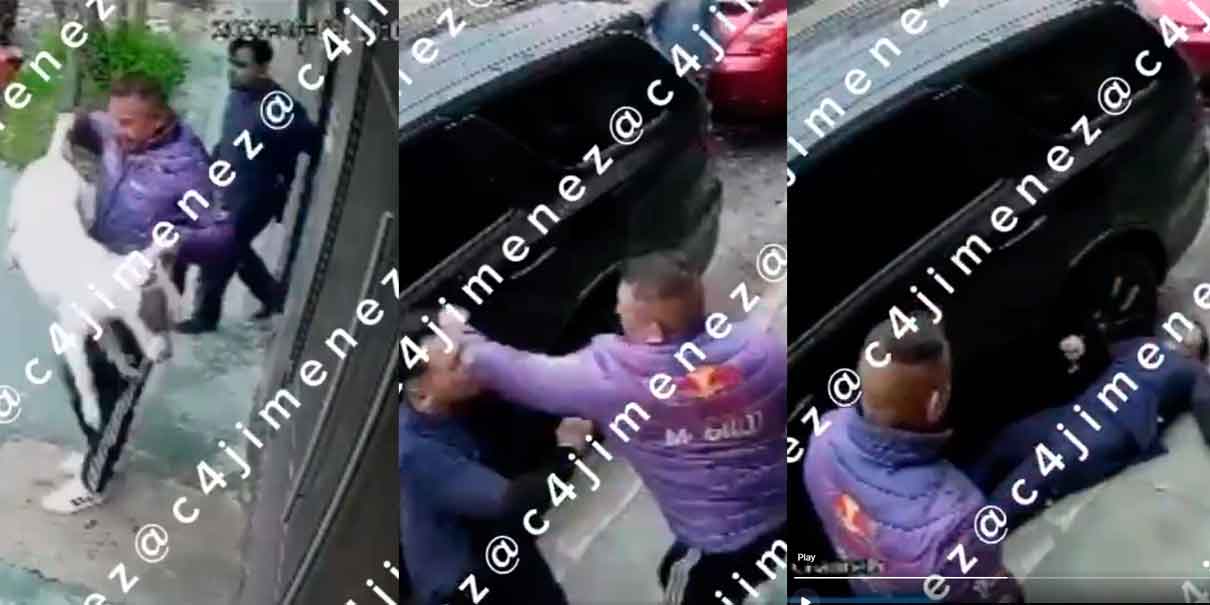 IMÁGENES SENSIBLES. Agente de la Fiscalía NOQUEA  a su vecino en Nezahualcóyotl tras disputa por un perro
