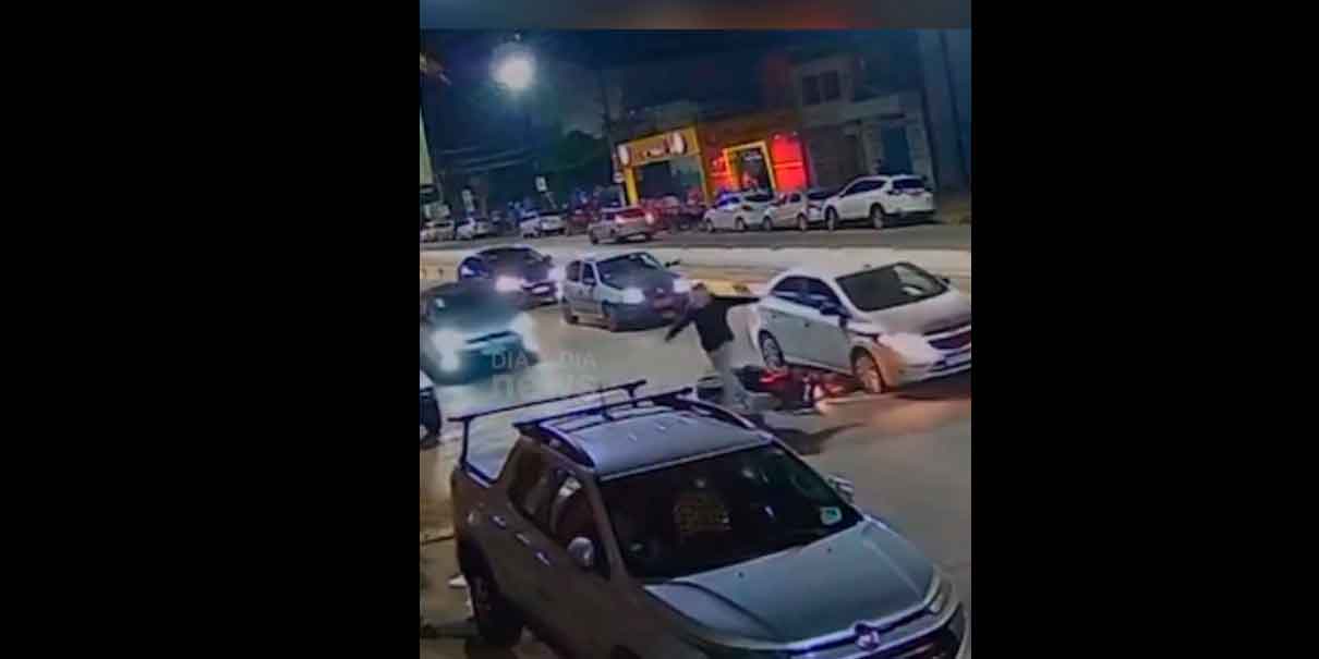 Motociclista es atropellado tras evitar un primer accidente en Brasil