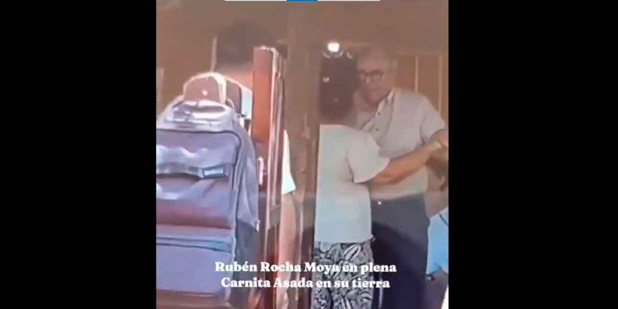 VIDEO de Rubén Rocha Moya enfiestado en Badiraguato bajo fuerte resguardo militar genera debate