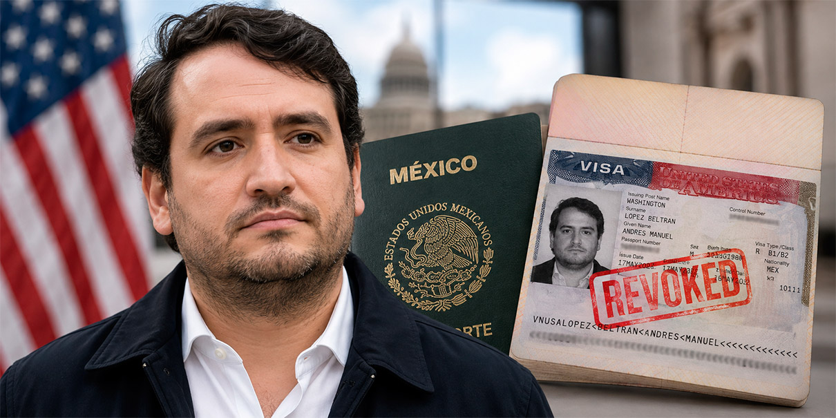 EU le retira la visa a Andy López Beltrán; acusa “politiquería” y manda carta a Trump