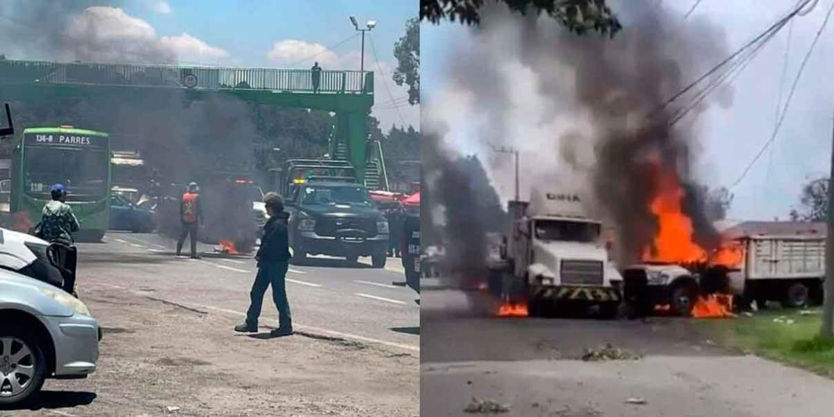 Queman autos y bloquean la México-Cuernavaca tras operativo contra tala ilegal de árboles