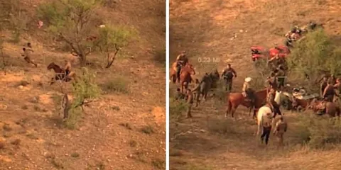 Como del viejo oeste: Patrulla Fronteriza detiene a 13 migrantes en el desierto; uno ligado al Cártel de Sinaloa