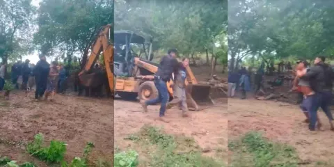 Con violencia desalojan a más de 90 familias indígenas que habitaban predio en Tampamolón, SLP