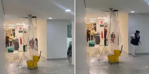Lluvias inundan hospital inaugurado por Sheinbaum en Sonora ¡Hasta la enfermera corrió! 