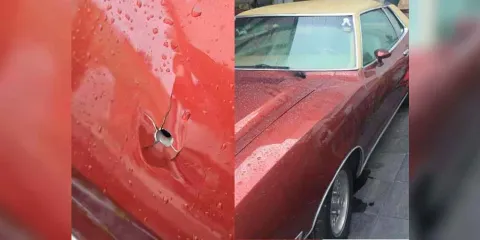 Reaparece francotirador de la Atlixcáyotl; Ford Mustang clásico resulta dañado