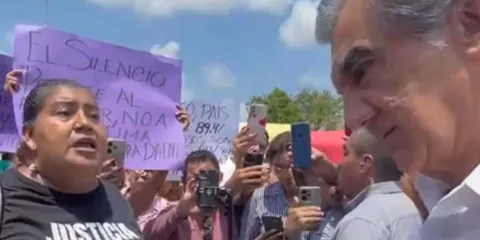 Abuela de Dafne reclama justicia a Américo Villarreal y rechaza su saludo