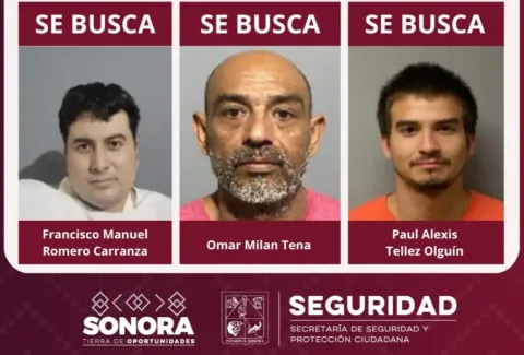 Emiten fichas de búsqueda y buscan por aire y tierra a peligrosos prófugos del penal de Hermosillo