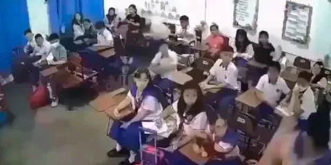IMÁGENES SENSIBLES. Estudiante apuñala a siete niños en escuela secundaria de Filipinas