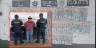 Detienen a sujeto en el Edomex tras intentar depositar 85 mil pesos en billetes falsos