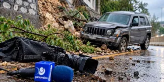 Atropellan a reportera y camarógrafo durante transmisión en Monterrey